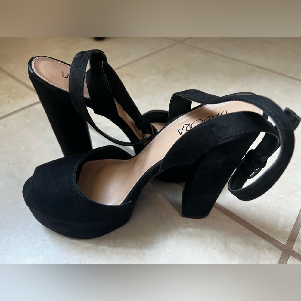 Black platform heels